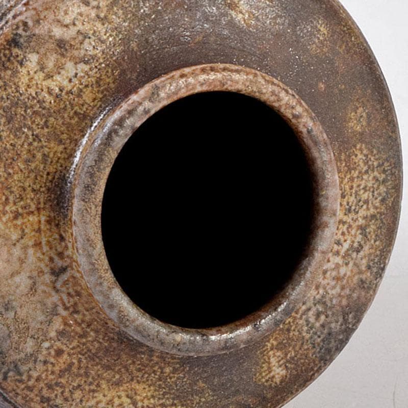 茶道具　備前焼　木村陶峰造　茶入　仕覆付　共箱　V　8750