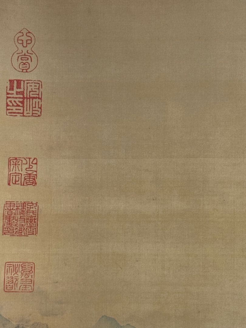 中国　明時代　仇英　蓮渓魚隠圖　絹本　原色複製　◇検故宮博物館◇ 一鼎軒0926