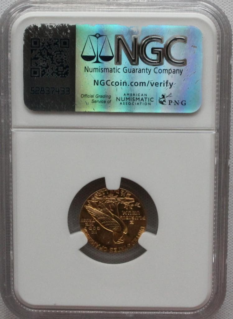 ハイジさん専用1929年 米国 インディアンヘッド＄2.5金貨 NGC MS61