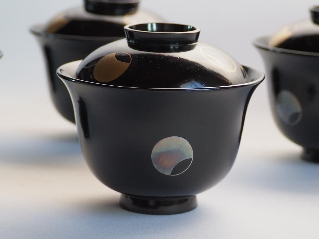 11代中村宗哲造『つぼつぼ蒔絵吸物椀』（共箱）