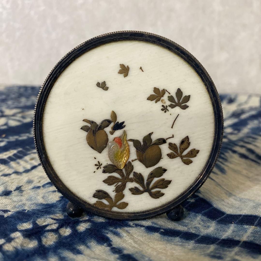 芝山　螺鈿　蒔絵　里帰り品　silver シルバー