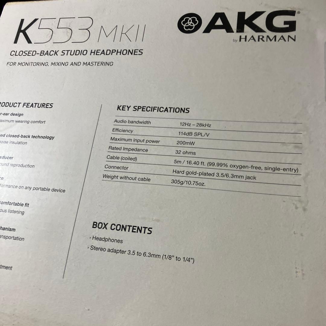 k*u様 AKG K553 MKII クローズドバックヘッドフォン