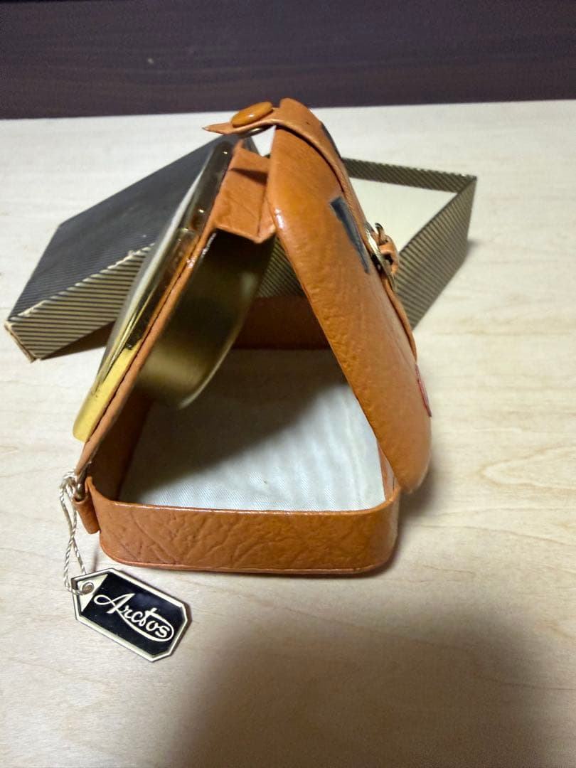 アンティーク 置き時計 Arctos ドイツ製 アラーム付き 手巻き 稼働品