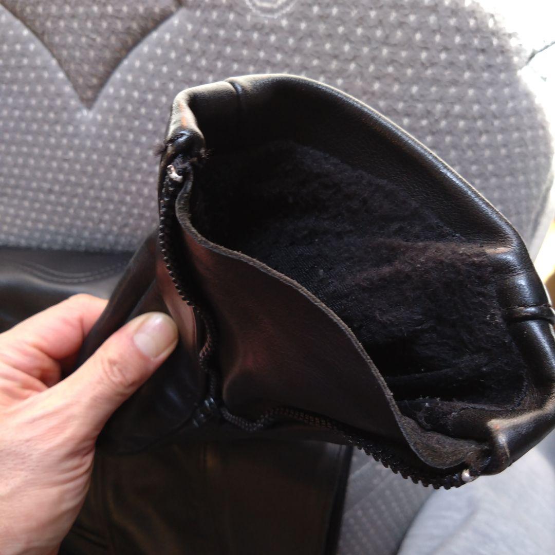 バンソン　レザーライダースジャケット　プロテクター付　黒色　42　大きめサイズ