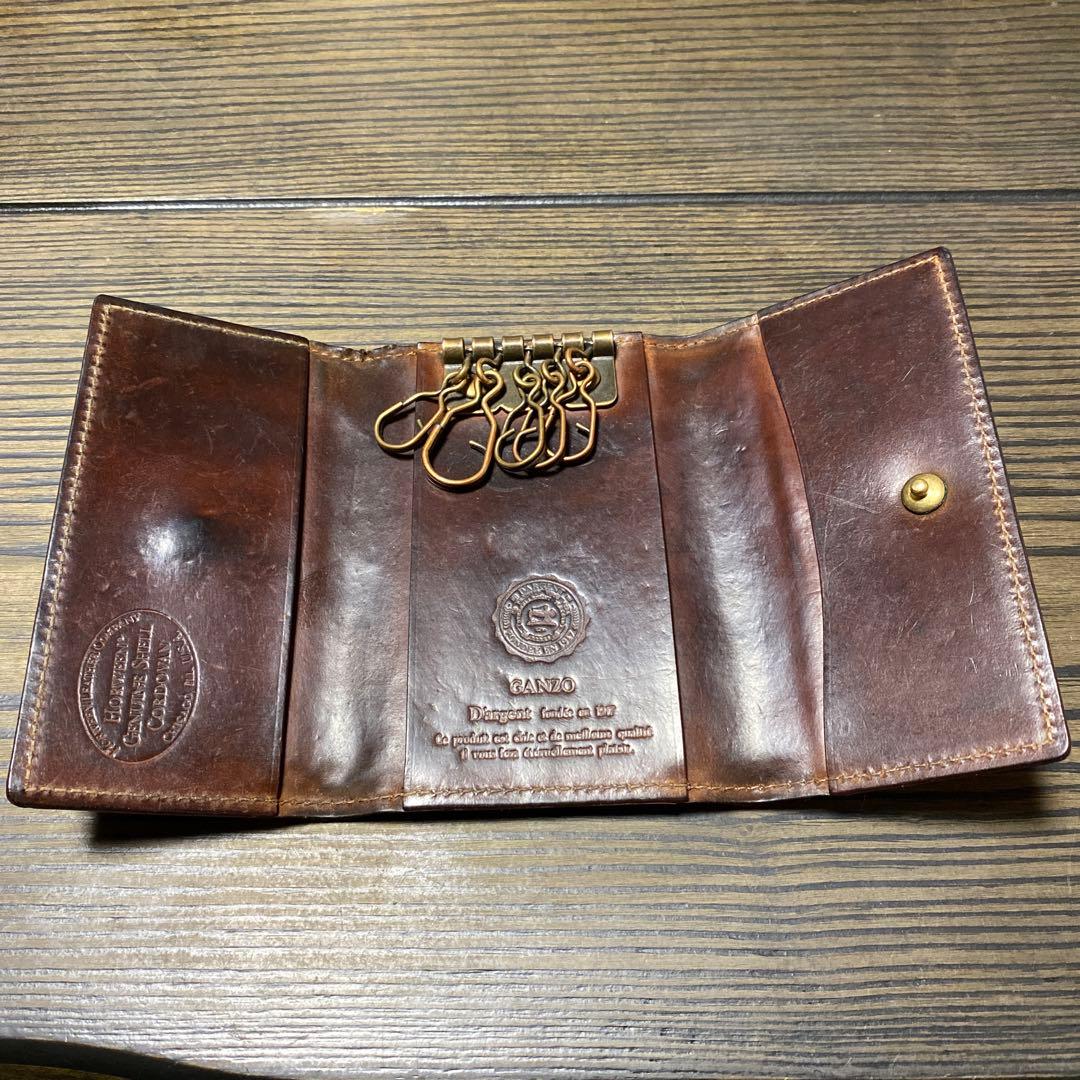 【値下げ】ガンゾ　ganzo シェルコードバン キーケース
