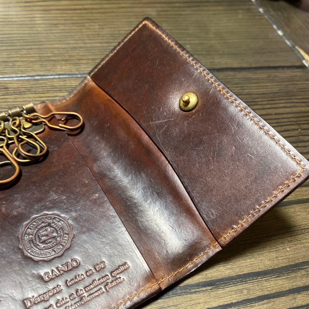 【値下げ】ガンゾ　ganzo シェルコードバン キーケース
