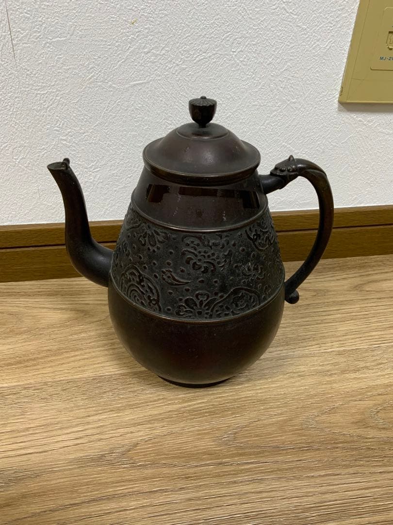 時代　唐銅　水指