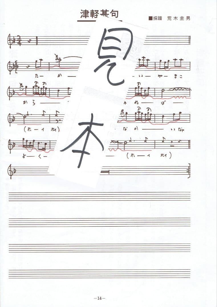 三味線譜、尺八譜等の民謡集