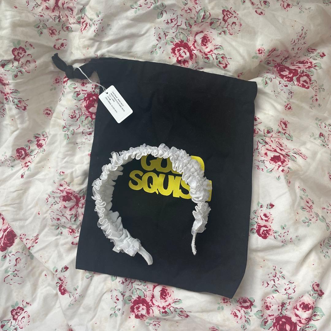 Good Squish フリルヘアバンド ホワイト