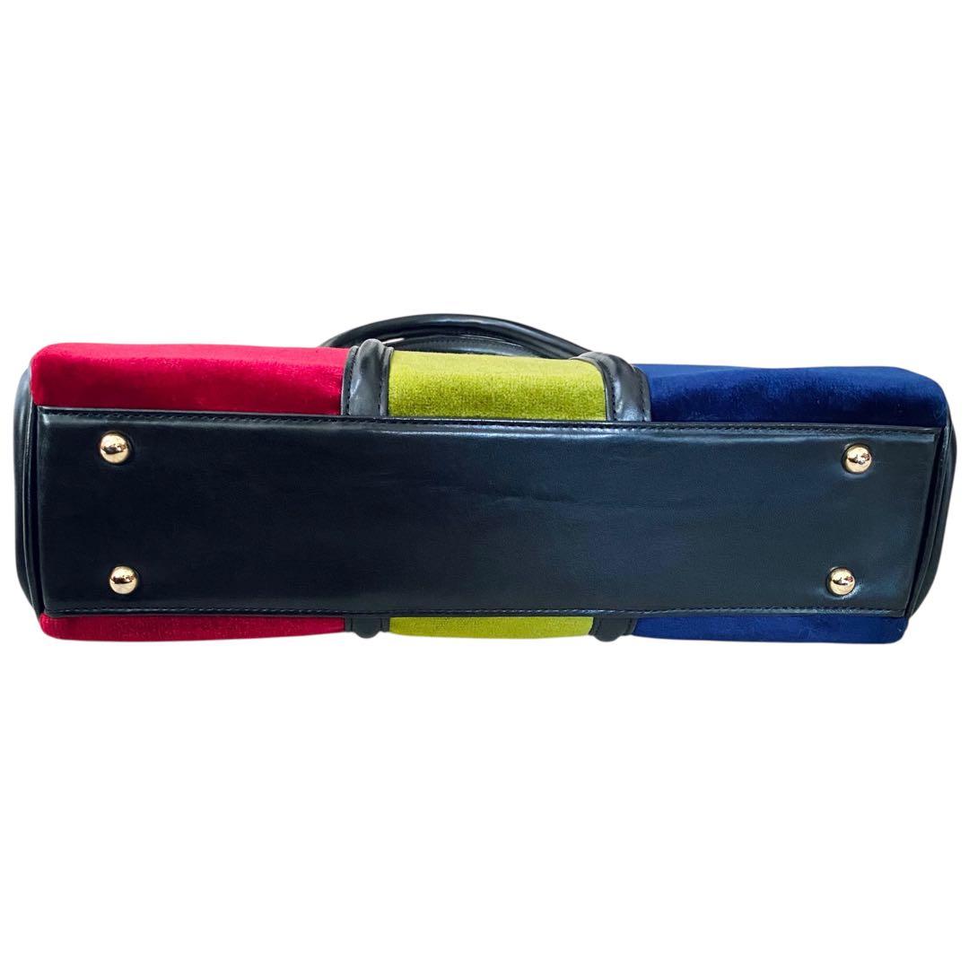 ロベルタディカメリーノ【極美品】バゴンギ調 マルチカラー ハンドバッグ