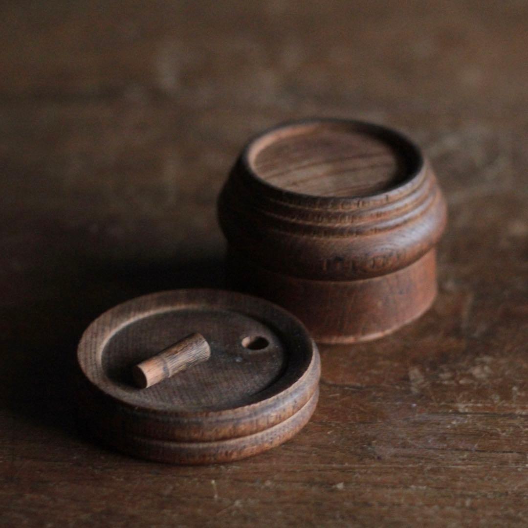 佳き木肌 古い 薬味入れ 古道具 アンティーク