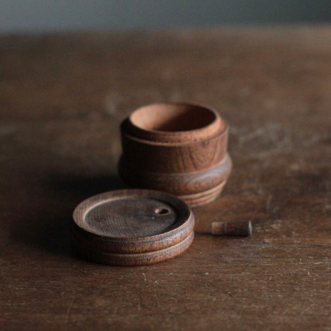 佳き木肌 古い 薬味入れ 古道具 アンティーク