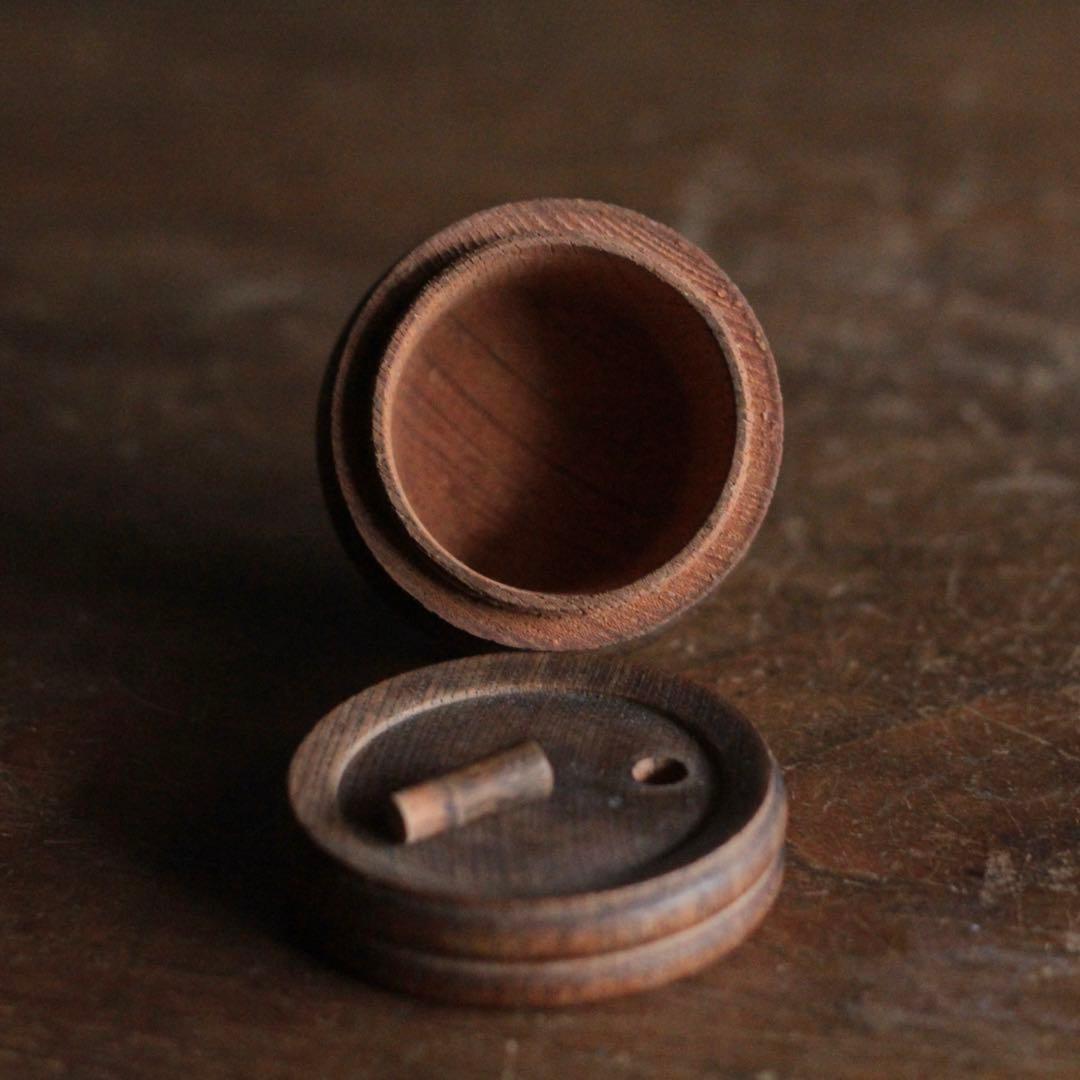 佳き木肌 古い 薬味入れ 古道具 アンティーク