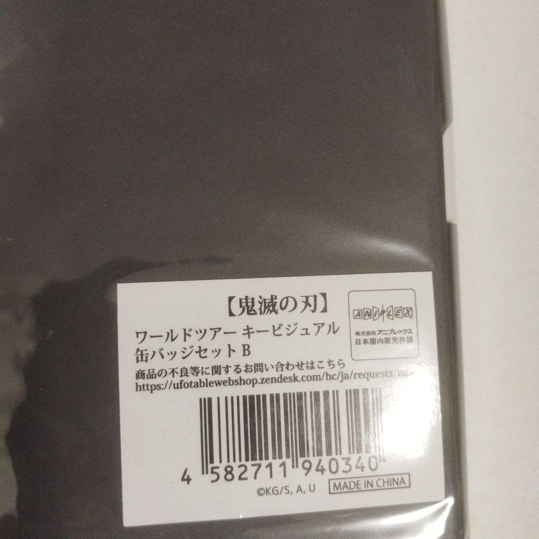 本日限定価格●鬼滅の刃　ワールドツアーキービジュアル　缶バッジセットB