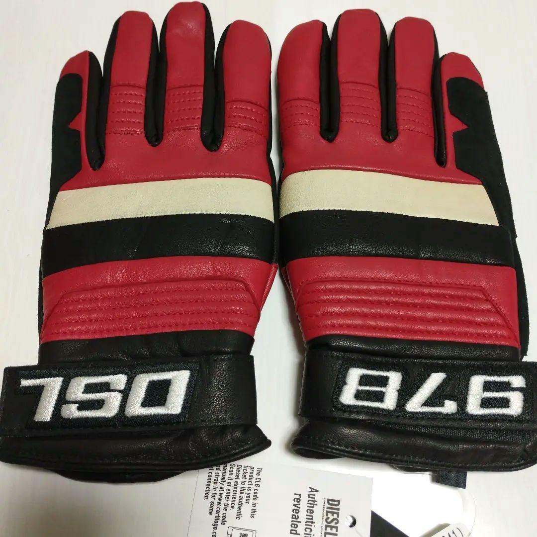 未使用 DIESEL ディーゼル やぎ革 裏地毛100% グローブ 手袋