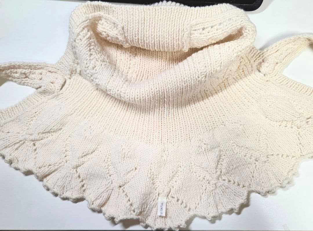 【yuki fujisawa】襟付きバラクラバ 白　ユキフジサワ