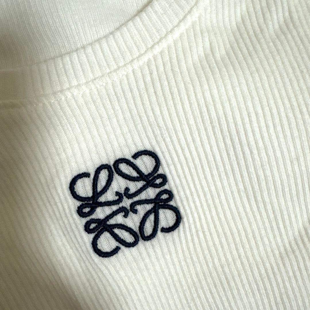 【ロエベ】アナグラム　フロントロゴ　 タンクトップ　ノースリーブ XSサイズ　白