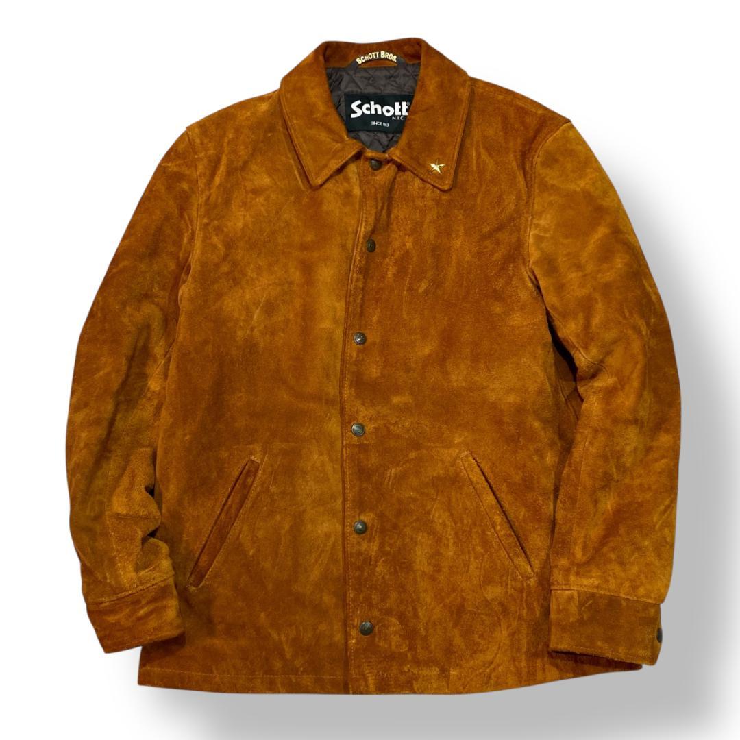 Schott ショット スエード 中綿コーチジャケット アローズ別注 38