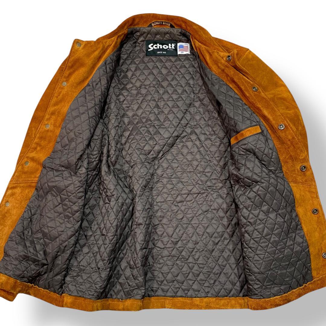 Schott ショット スエード 中綿コーチジャケット アローズ別注 38