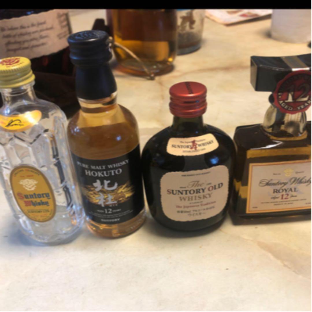 【稀少品・未開封】ウイスキーミニボトル3本セット＋おまけ空瓶