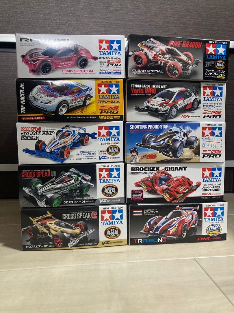 【未組立】TAMIYA ミニ四駆セット 10種