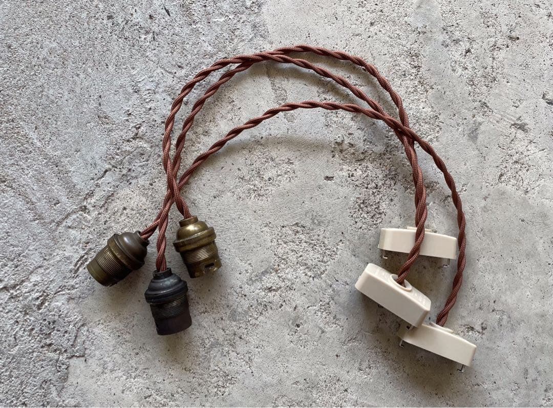 最安値！c-8. 送料無料！フランスアンティーク 3個セット 吊り下げ ソケット