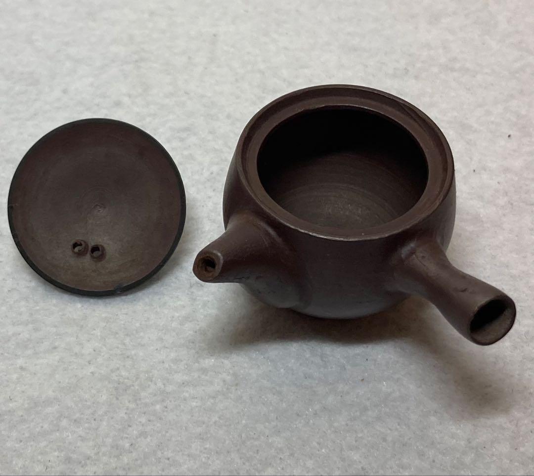 B324h 「萬古焼 茶器」春峰造　共箱　ミニチュア　一揃い　茶道具