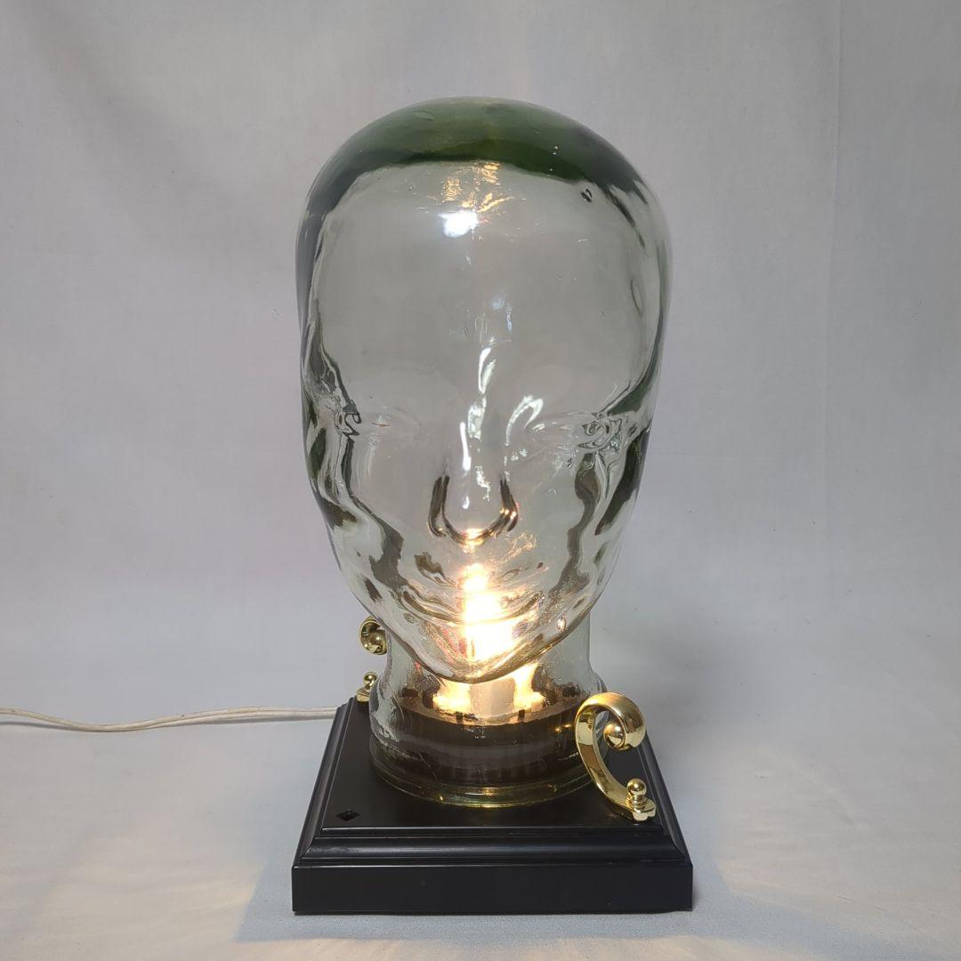 ガラス製　ヘッドマネキン　ディスプレイ什器